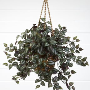 Cesta suspensa Zebrina pendula Artificial